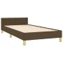 Dark brown fabric bed frame with headboard 80x200 cm by vidaXL, Beds and slatted bases - Ref: Foro24-347370, Price: 105,62 €,...