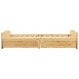 Bed frame with 2 drawers solid pine wood 90x200 cm by vidaXL, Beds and slatted bases - Ref: Foro24-322154, Price: 197,39 €, D...