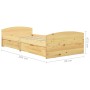 Bed frame with 2 drawers solid pine wood 90x200 cm by vidaXL, Beds and slatted bases - Ref: Foro24-322154, Price: 197,39 €, D...
