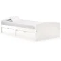 Bed frame with 2 drawers solid white pine wood 90x200cm by vidaXL, Beds and slatted bases - Ref: Foro24-322155, Price: 219,37...