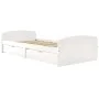 Bed frame with 2 drawers solid white pine wood 90x200cm by vidaXL, Beds and slatted bases - Ref: Foro24-322155, Price: 219,37...