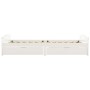 Bed frame with 2 drawers solid white pine wood 90x200cm by vidaXL, Beds and slatted bases - Ref: Foro24-322155, Price: 222,25...