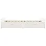 Bed frame with 2 drawers solid white pine wood 90x200cm by vidaXL, Beds and slatted bases - Ref: Foro24-322155, Price: 219,37...