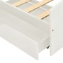 Bed frame with 2 drawers solid white pine wood 90x200cm by vidaXL, Beds and slatted bases - Ref: Foro24-322155, Price: 222,25...