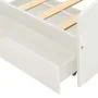 Bed frame with 2 drawers solid white pine wood 90x200cm by vidaXL, Beds and slatted bases - Ref: Foro24-322155, Price: 219,37...