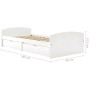 Bed frame with 2 drawers solid white pine wood 90x200cm by vidaXL, Beds and slatted bases - Ref: Foro24-322155, Price: 222,25...
