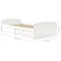 Bed frame with 2 drawers solid white pine wood 90x200cm by vidaXL, Beds and slatted bases - Ref: Foro24-322155, Price: 219,37...