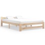 Solid pine wood bed frame 160x200 cm by vidaXL, Beds and slatted bases - Ref: Foro24-321995, Price: 121,24 €, Discount: %
