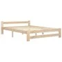 Estructura de cama de madera maciza de pino 160x200 cm de vidaXL, Camas y somieres - Ref: Foro24-321995, Precio: 119,71 €, De...