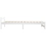 Estructura de cama de madera maciza de pino blanca 90x200 cm de vidaXL, Camas y somieres - Ref: Foro24-321998, Precio: 105,29 €