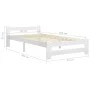 Massiver Bettrahmen aus weißem Kiefernholz, 90 x 200 cm von vidaXL, Betten und Lattenroste - Ref: Foro24-321998, Preis: 109,3...