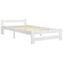 Estructura de cama de madera maciza de pino blanco 100x200 cm de vidaXL, Camas y somieres - Ref: Foro24-321999, Precio: 116,7...