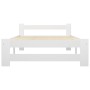 Estructura de cama de madera maciza de pino blanco 100x200 cm de vidaXL, Camas y somieres - Ref: Foro24-321999, Precio: 96,74...