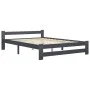 Dark gray solid pine wood bed frame 140x200 cm by vidaXL, Beds and slatted bases - Ref: Foro24-322022, Price: 119,52 €, Disco...
