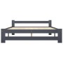 Dark gray solid pine wood bed frame 140x200 cm by vidaXL, Beds and slatted bases - Ref: Foro24-322022, Price: 121,06 €, Disco...