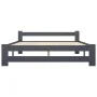 Dark gray solid pine wood bed frame 140x200 cm by vidaXL, Beds and slatted bases - Ref: Foro24-322022, Price: 119,52 €, Disco...