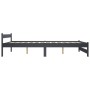 Dark gray solid pine wood bed frame 140x200 cm by vidaXL, Beds and slatted bases - Ref: Foro24-322022, Price: 121,06 €, Disco...
