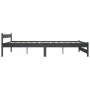 Dark gray solid pine wood bed frame 140x200 cm by vidaXL, Beds and slatted bases - Ref: Foro24-322022, Price: 119,52 €, Disco...