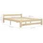 Bettgestell aus massivem Kiefernholz, 140 x 200 cm von vidaXL, Betten und Lattenroste - Ref: Foro24-321994, Preis: 105,38 €, ...