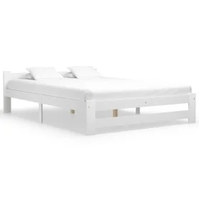 Solid white pine wood bed frame 180x200 cm by vidaXL, Beds and slatted bases - Ref: Foro24-322003, Price: 162,93 €, Discount: %