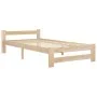 Estructura de cama de madera maciza de pino 90x200 cm de vidaXL, Camas y somieres - Ref: Foro24-321991, Precio: 99,81 €, Desc...