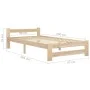 Solid pine wood bed frame 90x200 cm by vidaXL, Beds and slatted bases - Ref: Foro24-321991, Price: 99,83 €, Discount: %
