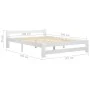 Massives Bettgestell aus weißem Kiefernholz, 180 x 200 cm von vidaXL, Betten und Lattenroste - Ref: Foro24-322003, Preis: 162...