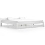 Estructura de cama madera maciza de pino blanca 200x200 cm de vidaXL, Camas y somieres - Ref: Foro24-322004, Precio: 114,66 €...