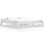 Estructura de cama madera maciza de pino blanca 200x200 cm de vidaXL, Camas y somieres - Ref: Foro24-322004, Precio: 119,91 €...