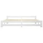 Estructura de cama madera maciza de pino blanca 200x200 cm de vidaXL, Camas y somieres - Ref: Foro24-322004, Precio: 119,91 €...