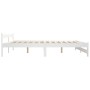 Solid white pine wood bed frame 200x200 cm by vidaXL, Beds and slatted bases - Ref: Foro24-322004, Price: 114,73 €, Discount: %