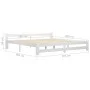 Estructura de cama madera maciza de pino blanca 200x200 cm de vidaXL, Camas y somieres - Ref: Foro24-322004, Precio: 119,91 €...