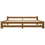 Estructura de cama madera maciza pino marrón miel 200x200 cm