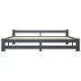 Dark gray solid pine wood bed frame 200x200 cm by vidaXL, Beds and slatted bases - Ref: Foro24-322025, Price: 107,82 €, Disco...