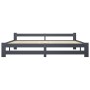 Estructura de cama madera maciza de pino gris oscuro 200x200 cm de vidaXL, Camas y somieres - Ref: Foro24-322025, Precio: 120...