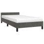 Dark gray velvet bed frame with headboard 90x200cm by vidaXL, Beds and slatted bases - Ref: Foro24-347550, Price: 90,96 €, Di...