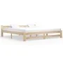 Estructura de cama madera maciza de pino 200x200 cm de vidaXL, Camas y somieres - Ref: Foro24-321997, Precio: 138,79 €, Descu...