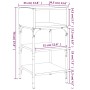 Mesitas noche 2 uds madera ingeniería gris Sonoma 35x34,5x70 cm de vidaXL, Mesitas de noche - Ref: Foro24-825890, Precio: 62,...