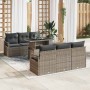 Conjunto de sofá de jardín Manual 7 pcs Gris 100 x 55 x 73 cm
