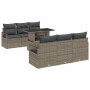 Conjunto de sofá de jardín Manual 7 pcs Gris 100 x 55 x 73 cm