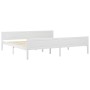 Solid white pine wood bed frame 200x200 cm by vidaXL, Beds and slatted bases - Ref: Foro24-322109, Price: 130,73 €, Discount: %