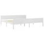 Solid white pine wood bed frame 200x200 cm by vidaXL, Beds and slatted bases - Ref: Foro24-322109, Price: 129,19 €, Discount: %