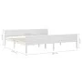 Solid white pine wood bed frame 200x200 cm by vidaXL, Beds and slatted bases - Ref: Foro24-322109, Price: 129,19 €, Discount: %