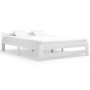 Solid white pine wood bed frame 160x200 cm by vidaXL, Beds and slatted bases - Ref: Foro24-322002, Price: 127,24 €, Discount: %