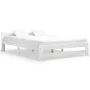 Solid white pine wood bed frame 160x200 cm by vidaXL, Beds and slatted bases - Ref: Foro24-322002, Price: 125,79 €, Discount: %