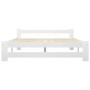 Estructura de cama de madera maciza de pino blanco 160x200 cm de vidaXL, Camas y somieres - Ref: Foro24-322002, Precio: 127,2...