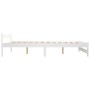 Estructura de cama de madera maciza de pino blanco 160x200 cm de vidaXL, Camas y somieres - Ref: Foro24-322002, Precio: 127,2...