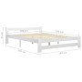 Massiver Bettrahmen aus weißem Kiefernholz, 160 x 200 cm von vidaXL, Betten und Lattenroste - Ref: Foro24-322002, Preis: 127,...