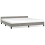 Light gray velvet bed frame with headboard 200x200cm by vidaXL, Beds and slatted bases - Ref: Foro24-347591, Price: 135,14 €,...