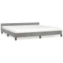 Light gray velvet bed frame with headboard 200x200cm by vidaXL, Beds and slatted bases - Ref: Foro24-347591, Price: 132,72 €,...